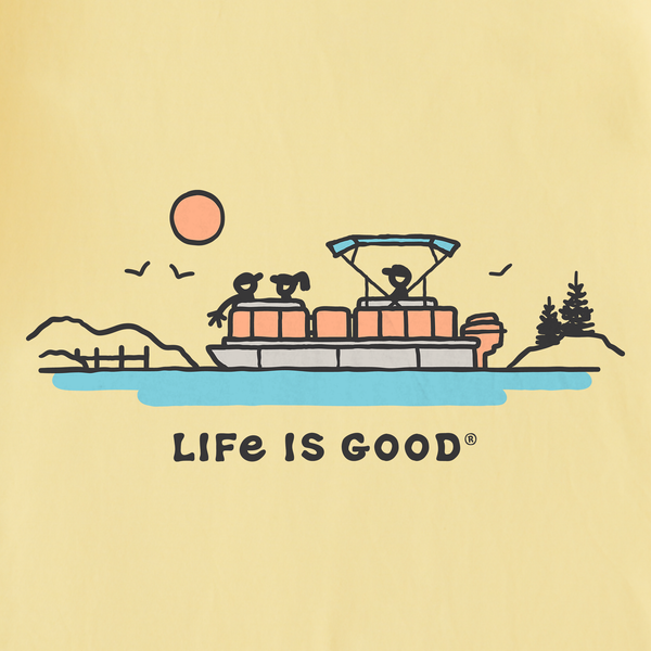 Men's Crusher Tee - Pontoon Boat Vista - Life is Good Westport, Canada