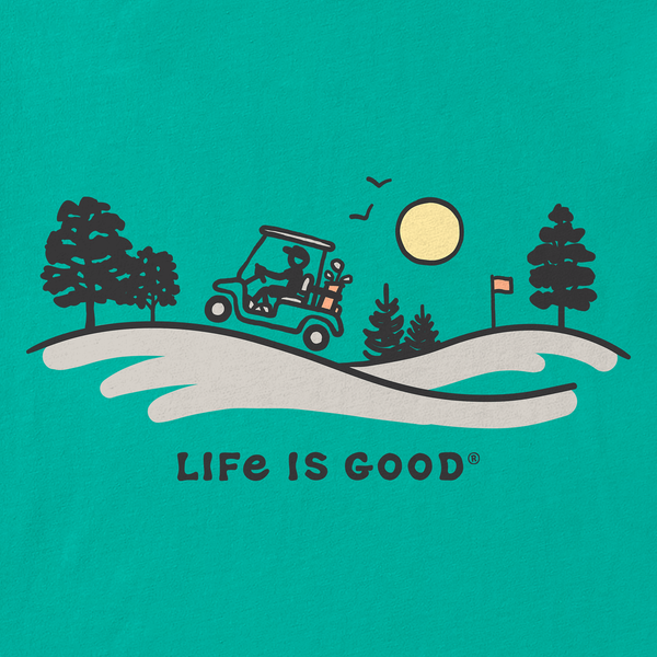 Men's Crusher Tee - Golf Cart Vista - Life is Good Westport, Canada