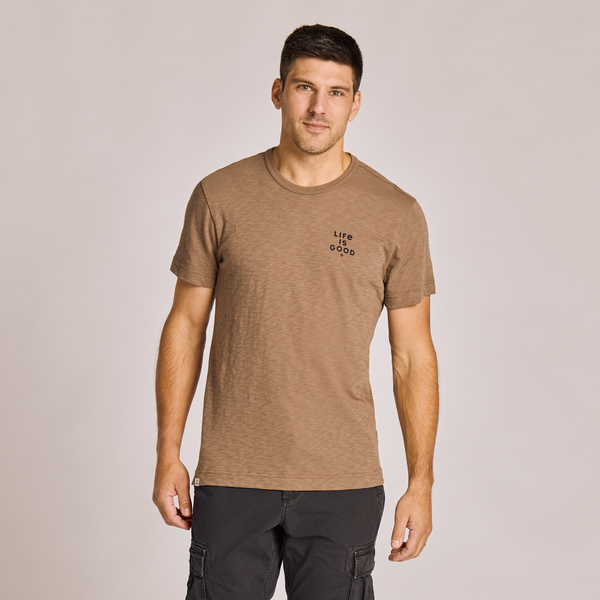 Men's Slub Slim Fit Tee - Mountain Landscape - Life is Good Westport, Canada