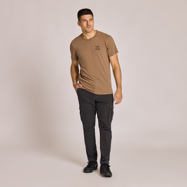 Men's Slub Slim Fit Tee - Mountain Landscape - Life is Good Westport, Canada