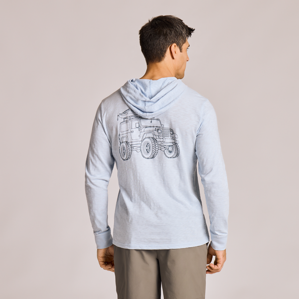 Men's Long Sleeve Slub Hoodie - ATV Kayak - Life is Good Westport, Canada