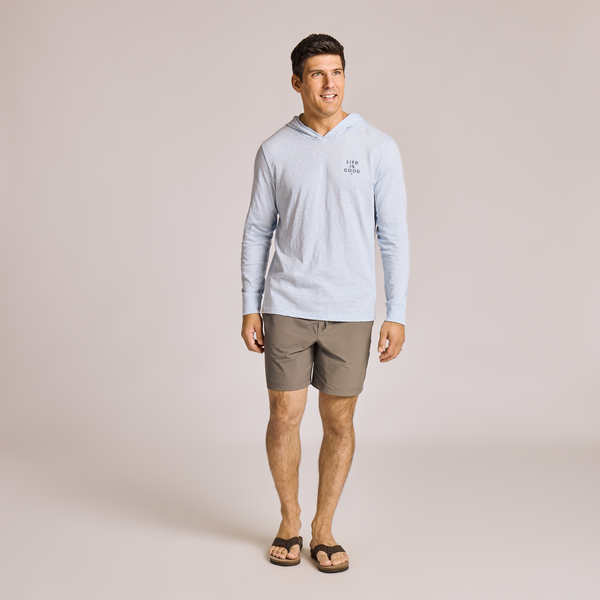 Men's Long Sleeve Slub Hoodie - ATV Kayak - Life is Good Westport, Canada