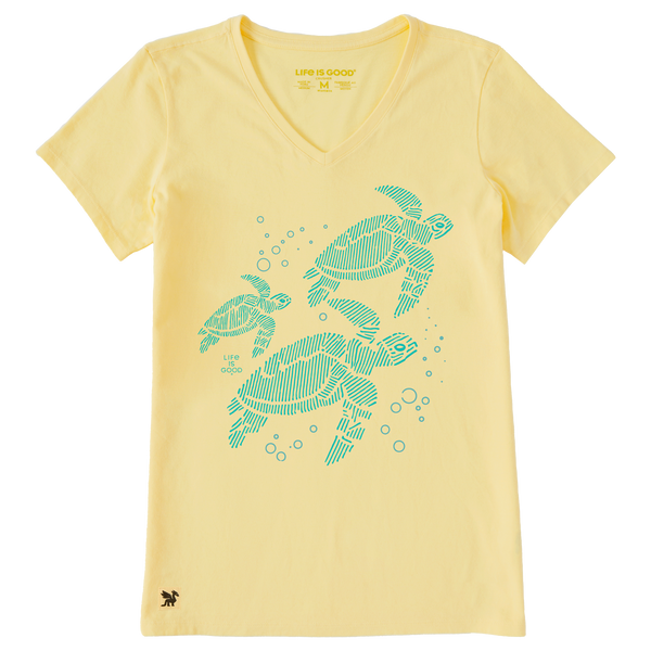 Women's Crusher Vee - Three Sea Turtles