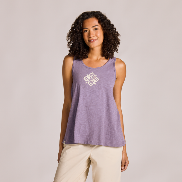 Women's Textured Slub Tank - Crafty Flower