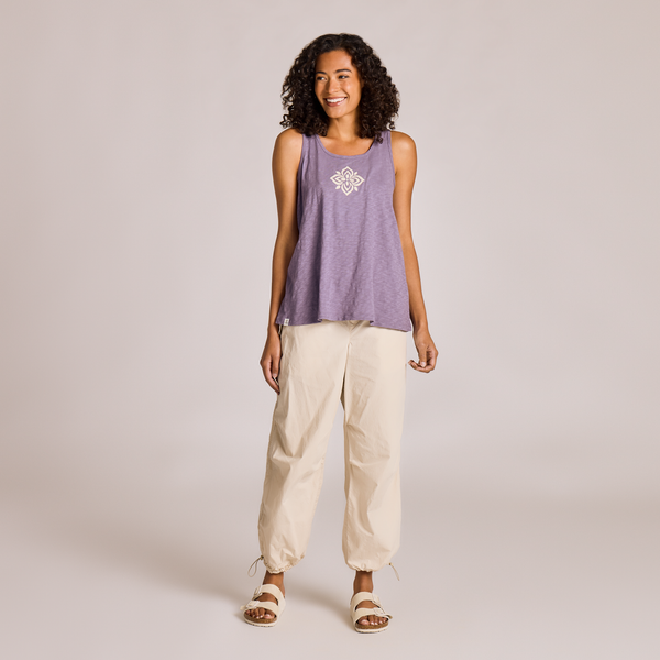 Women's Textured Slub Tank - Crafty Flower