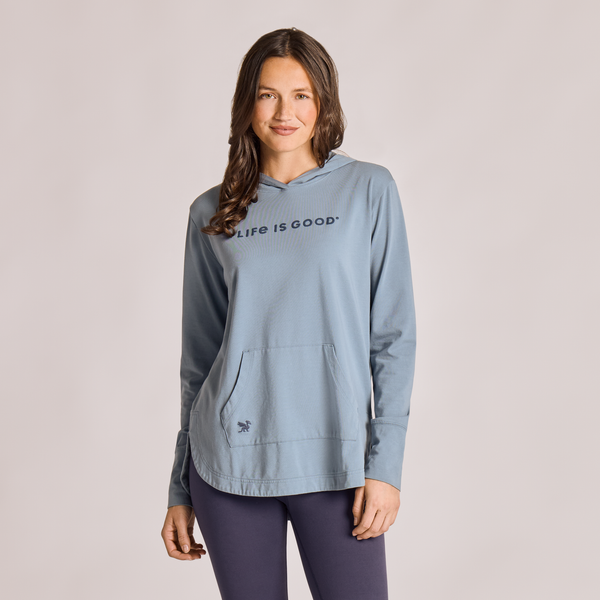 Women's Crusher-Flex Hoodie - Slate Blue Crafty LIG