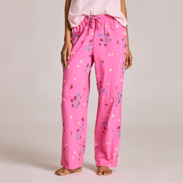 Women's Snuggle Up Sleep Pants- Strawberry and Floral
