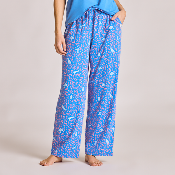 Women's Snuggle Up Sleep Pants - Floral Dog Pattern