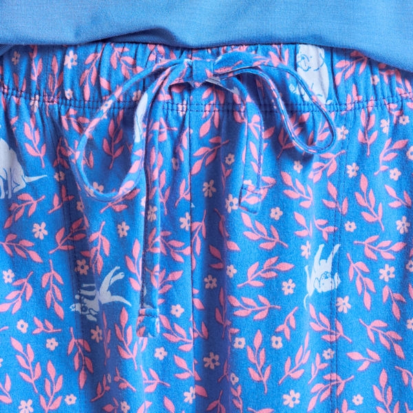 Women's Snuggle Up Sleep Pants - Floral Dog Pattern