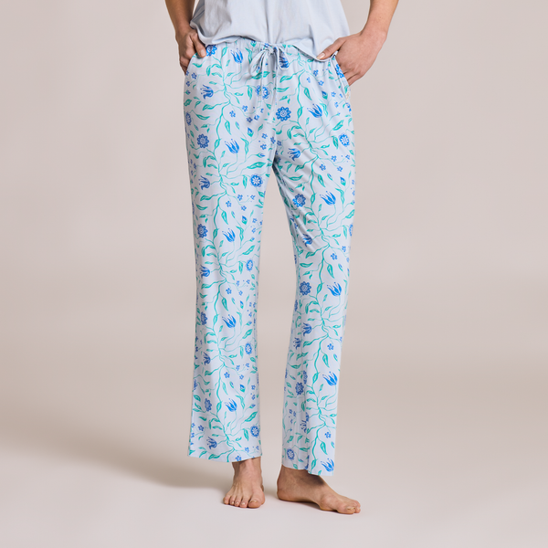 Women's Lightweight Sleep Pants- Climbing Floral