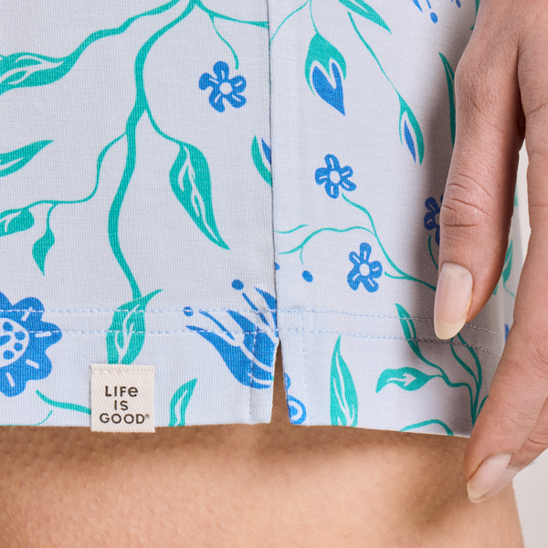 Women's Lightweight Sleep Shorts - Climbing Floral