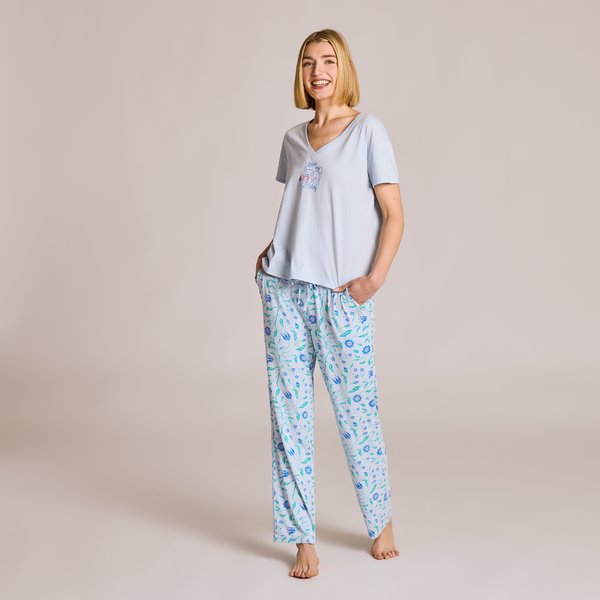 Women's Snuggle Up Sleep Vee - I Love My Dog