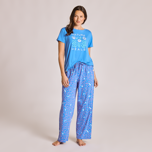 Women's Lightweight Sleep Tee - Nature Heals Flowers