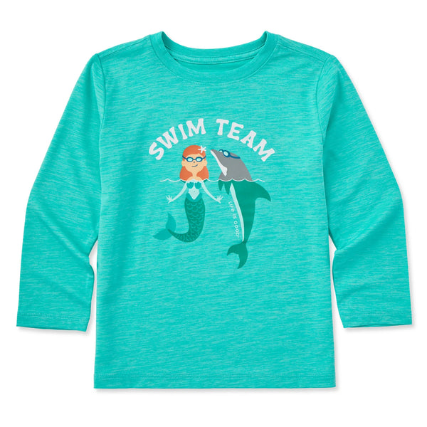 Toddler Long Sleeve Sun Crusher - Swim Team Mermaid