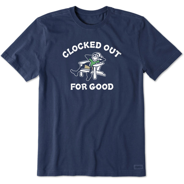 Men's Crusher Tee - Clocked Out for Good (Retirement)