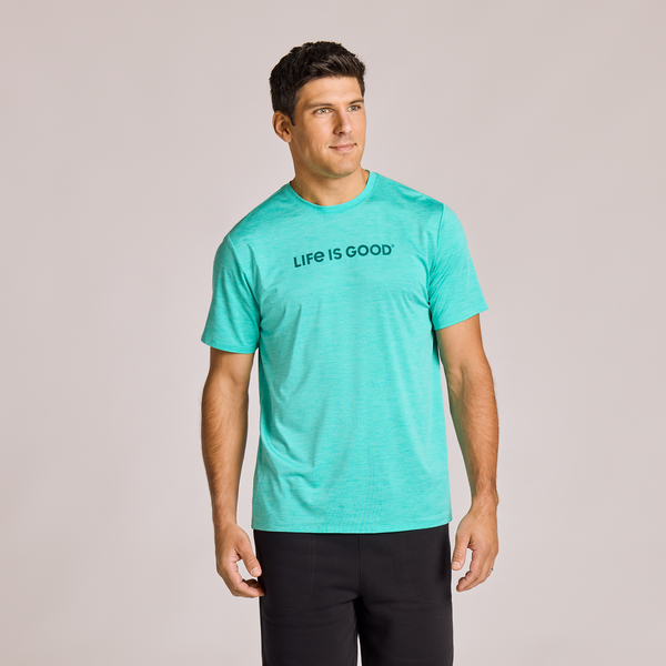 Men's Sun Crusher Tee - Life is Good Turqoise Blue