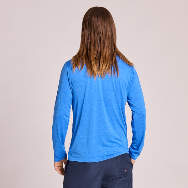 Men's Long Sleeve Sun Crusher - Clean Stacked Atheltic Blue