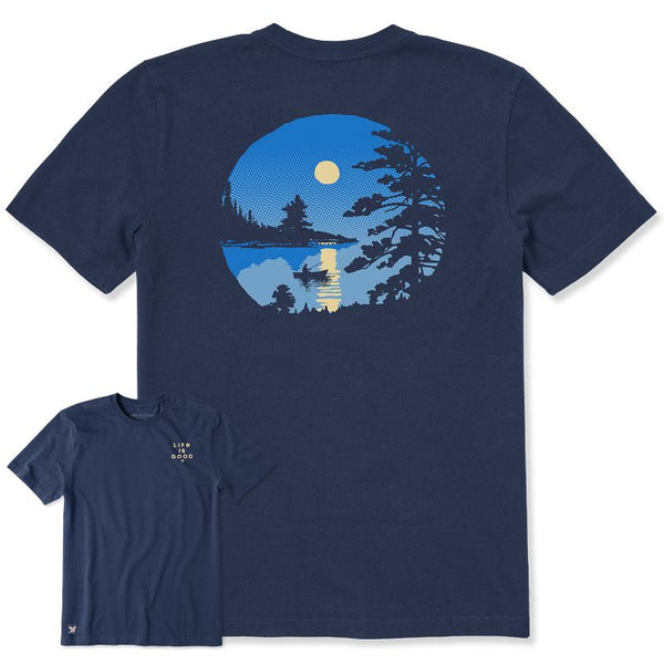 Men's Crusher Tee - Moonlit Lake Boat