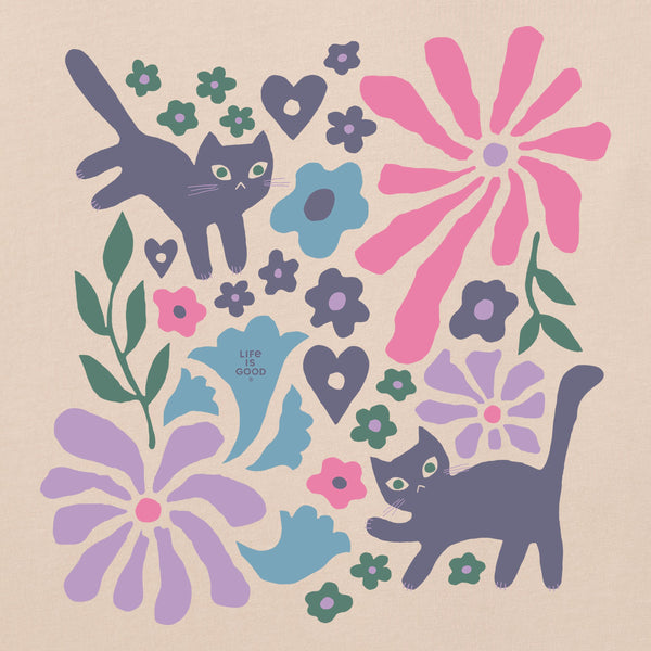 Women's Crusher Tee - Flower Field Kitties