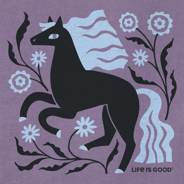 Women's Crusher Tee - Horse and Flowers