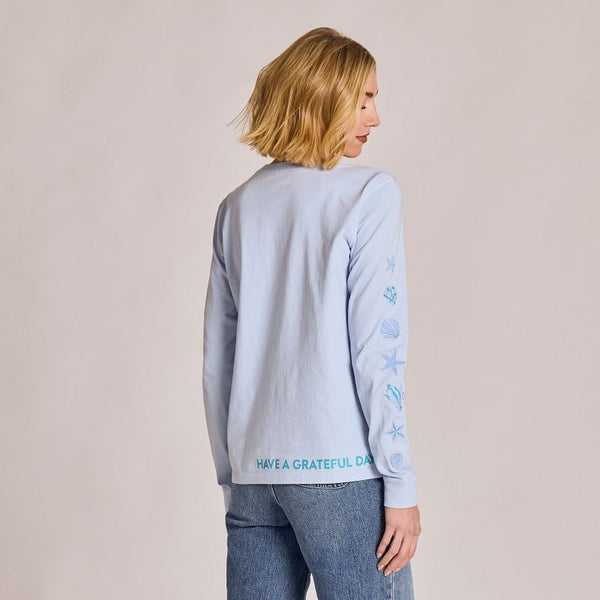 Women's Long Sleeve Crusher Tee - Grateful Day