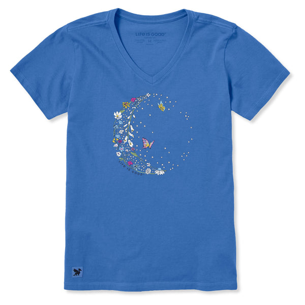 Women's Crusher Vee - Blooming Wildflower Moon