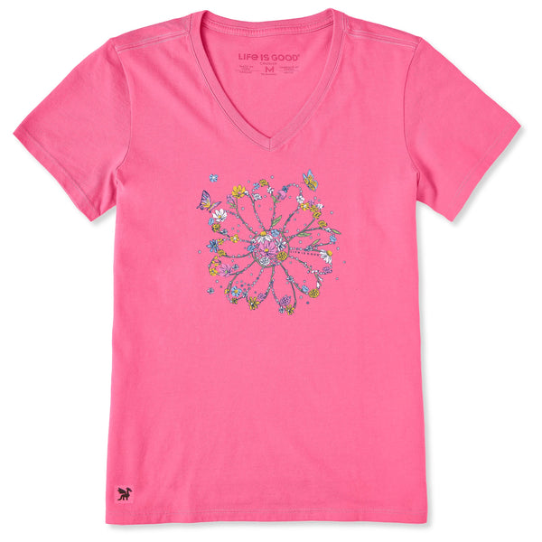 Women's Crusher Vee - Blooming Wildflower Daisy