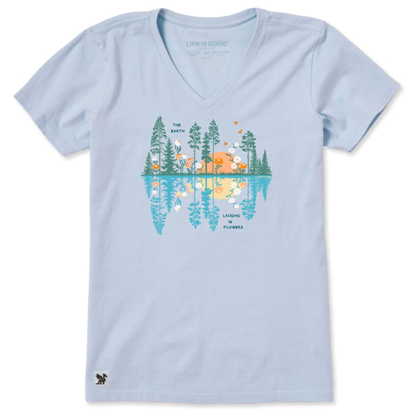 Women's Crusher Vee - Reflections in Bloom