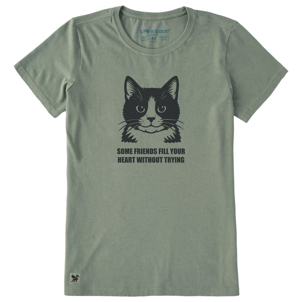 Women's Crusher-LITE Tee - Fill Your Heart Tuxedo Cat