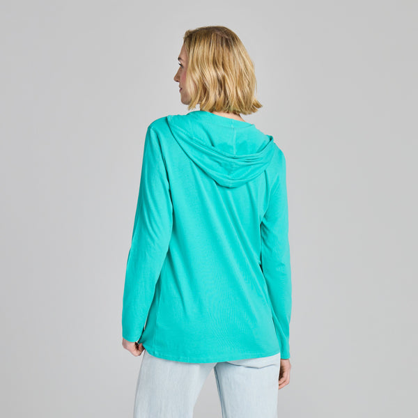 Women's  Long Sleeve Crusher-LITE Hooded Tee - Best Things Foral Paw (Dog)