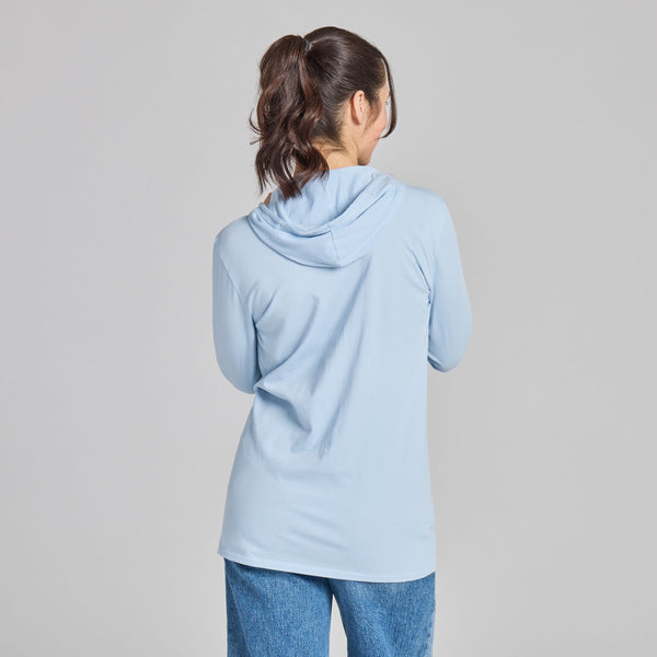 Women's  Long Sleeve Crusher-LITE Hooded Tee - Breathe More Worry Less