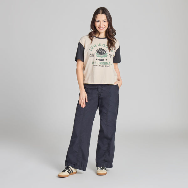 Women's Crusher Boxy Tee - Breathe More Lotus