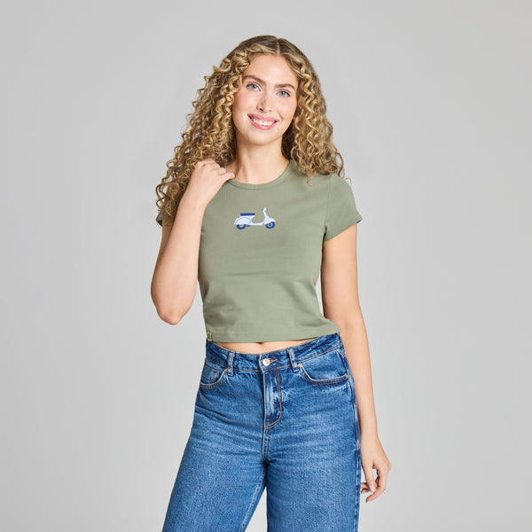 Women's Baby Tee - Scooter