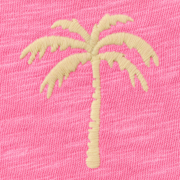 Women's Textured Slub Tank - Graphic Palm