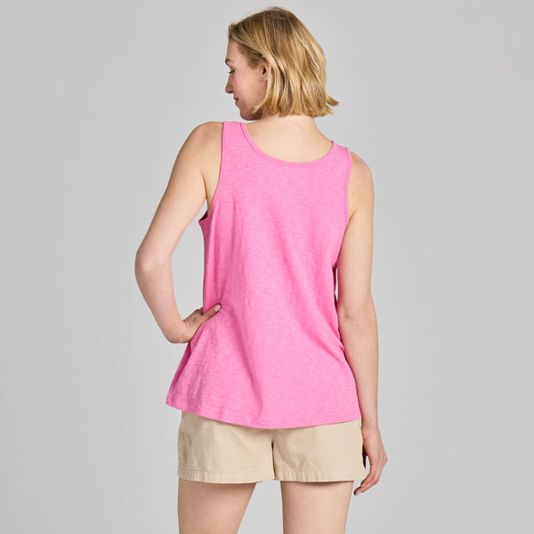 Women's Textured Slub Tank - Graphic Palm
