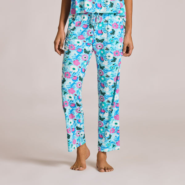 Women's Lightweight Sleep Pant - Summer Garden Pattern
