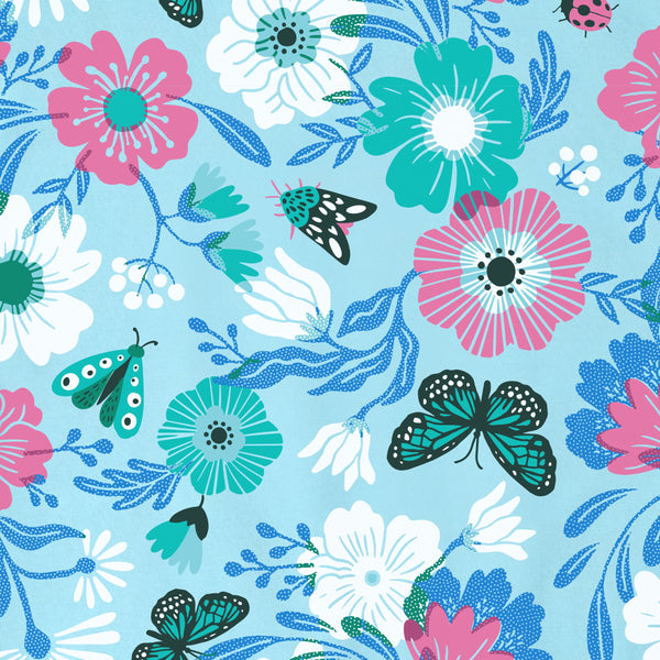 Women's Lightweight Sleep Pant - Summer Garden Pattern