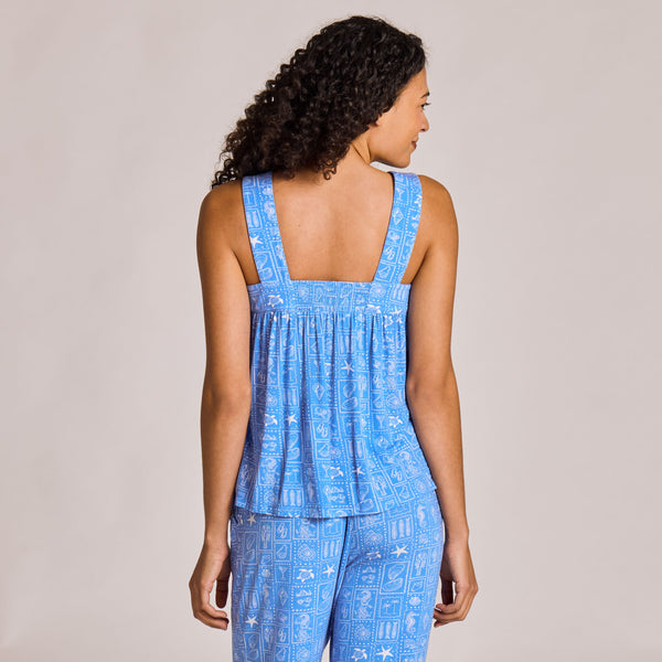 Women's Lightweight Sleep Tank - Postage Coastal Mermaid