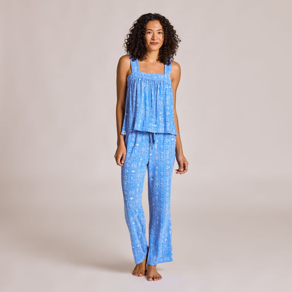 Women's Lightweight Sleep Tank - Postage Coastal Mermaid