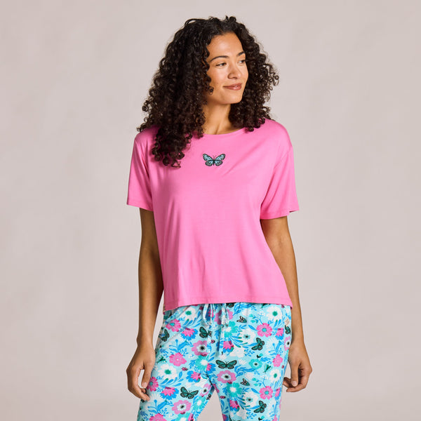 Women's Lightweight Sleep Tee -  Butterfly