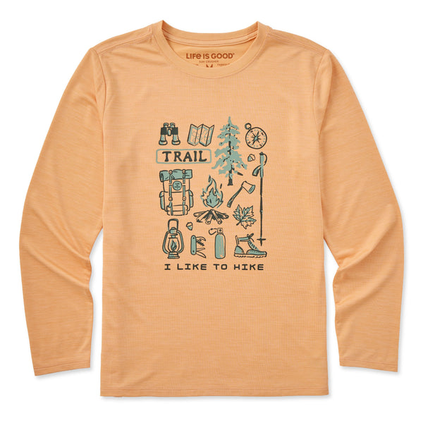 Kids Long Sleeve Sun Crusher - I Like to Hike