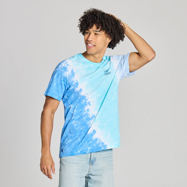 Men's Crusher Tie-Dye Tee - LIG Stack (Aqua Blue)