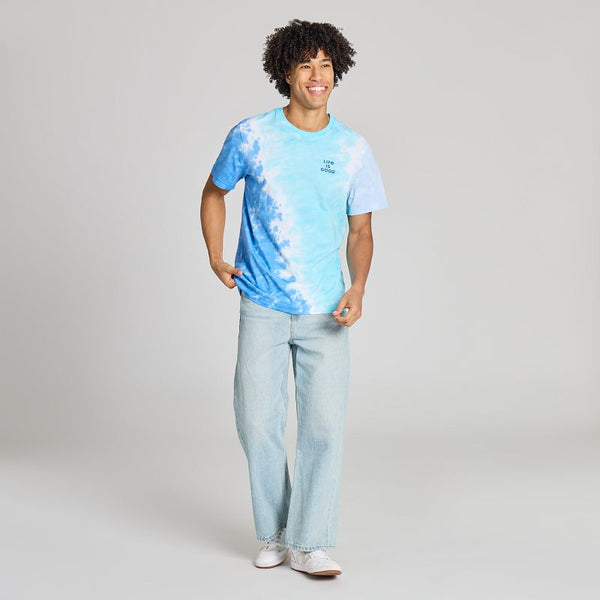 Men's Crusher Tie-Dye Tee - LIG Stack (Aqua Blue)