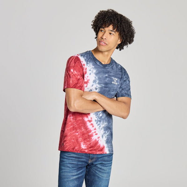 Men's Crusher Tie-Dye Tee -  LIG Stack (Darkest Blue)