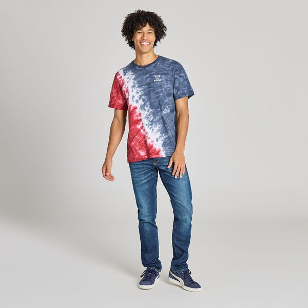 Men's Crusher Tie-Dye Tee -  LIG Stack (Darkest Blue)