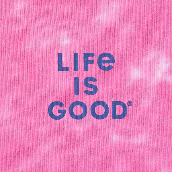 Women's Crusher Boxy Tie Dye Tee - LIG Stacked (Watermelon Pink)