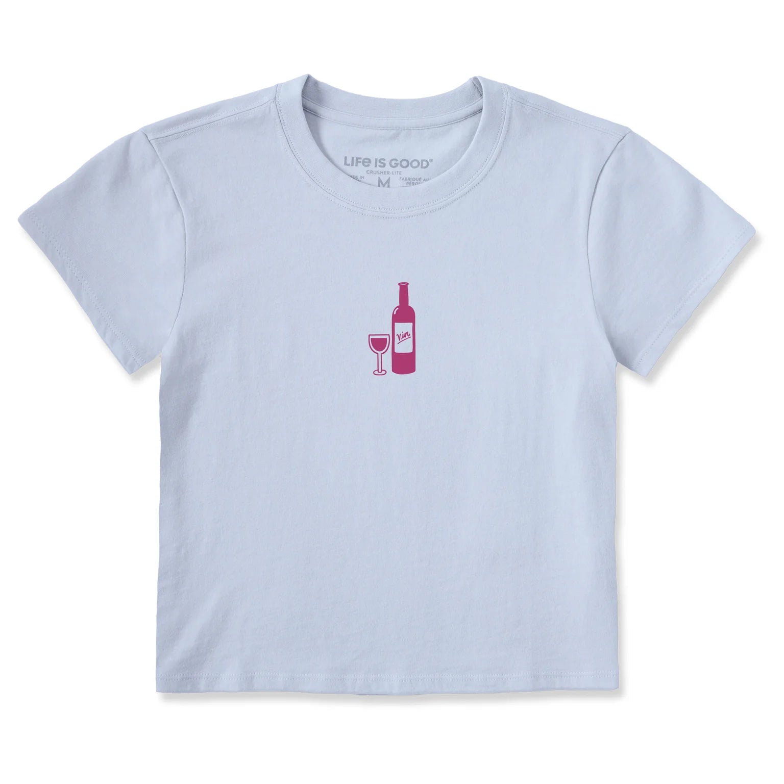Women's Crusher-LITE Shrunken Tee - Wine With Glass