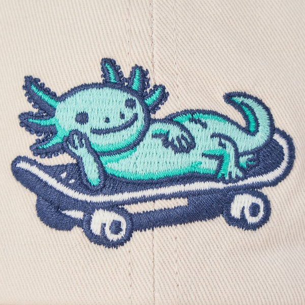 Kids Chill Cap - Relaxolotl Skateboard
