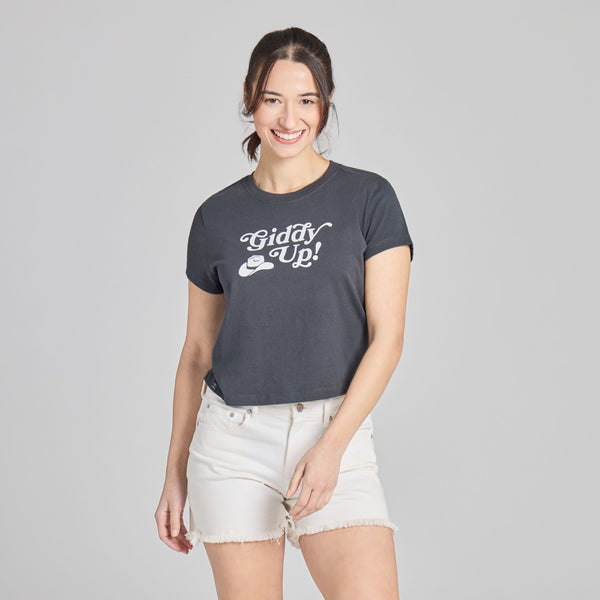 Women's Crusher-LITE Shrunken Tee - Giddy Up Hat