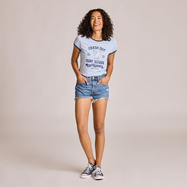 Women's Crusher-LITE Shurnken Ringer Tee - Crash Out Surf